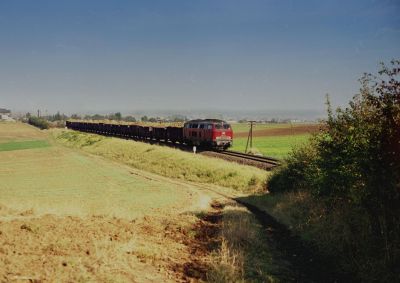 Rübenzüge prägten Jahrzehnte das Erscheinungsbild der Horlofftalbahn. 216 192-5 machte sich am 19.10.1979 mit ihrer Fracht auf den Weg nach Friedberg (Hess), wo die Rüben in der dortigen Zuckerfabrik verarbeitet wurden.
