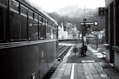 Balduinstein 28.02.2015
Warten auf Ausfahrt im alten Bahnhof - © Frank Trumpold
